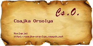 Csajka Orsolya névjegykártya
