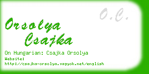 orsolya csajka business card